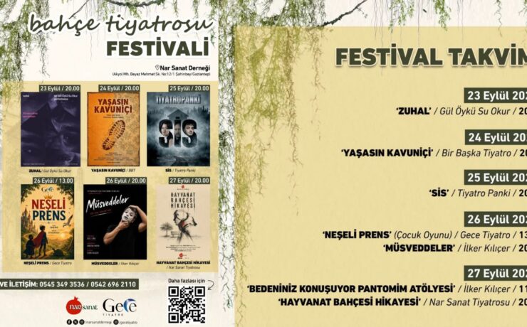 Bahçe Tiyatrosu Festivali: Antep’te tiyatro bahçeye taşınıyor