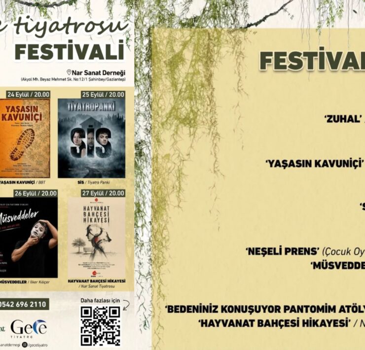 Bahçe Tiyatrosu Festivali: Antep’te tiyatro bahçeye taşınıyor
